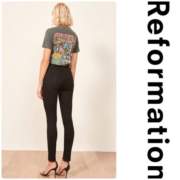 Reformation High & Skinny Jean - Black - Picture 4 of 4